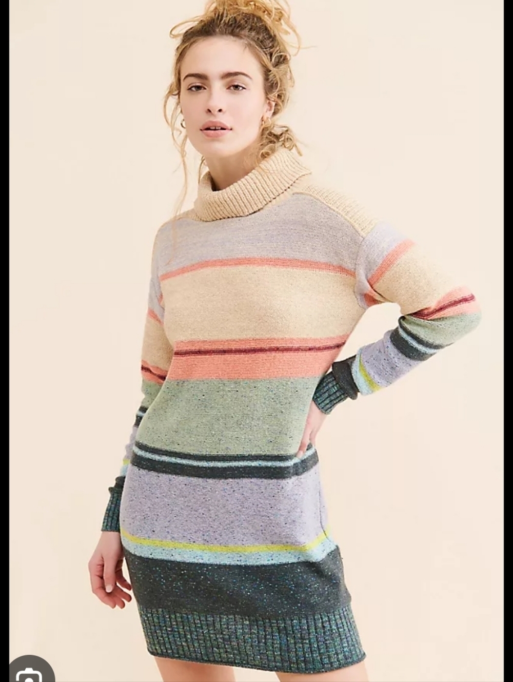 Daily Practice by Anthropologie The Keep It Cool Striped Sweater Dress Size S